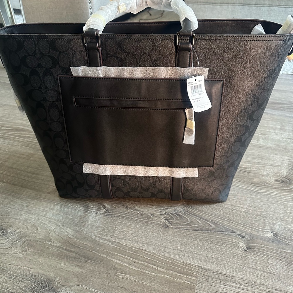 Brand new Coach leather large tote bag